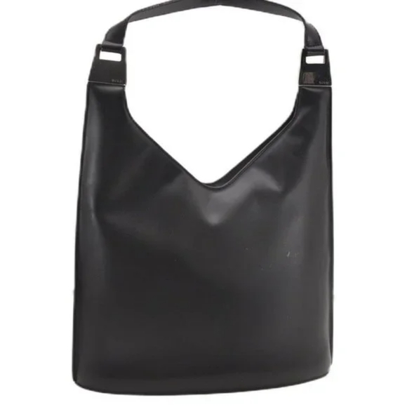 Gucci Matte Black Leather Hobo Bag By Tom Ford Authentic Vintage - Picture 1 of 12